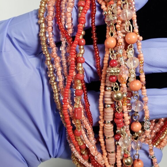 NWT Style & Co Gold tone 20" Multi Layer Colorful Multi-Bead Torsade Necklace - Picture 7 of 7